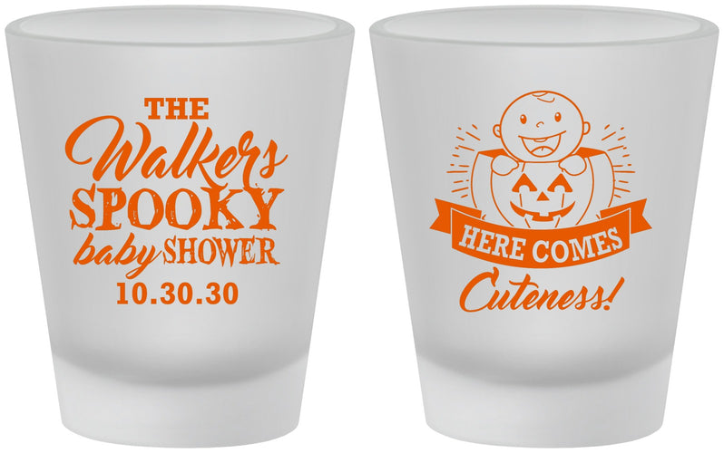 Custom Baby Shower Frosted Shot Glasses - Cuteness Halloween | 90089