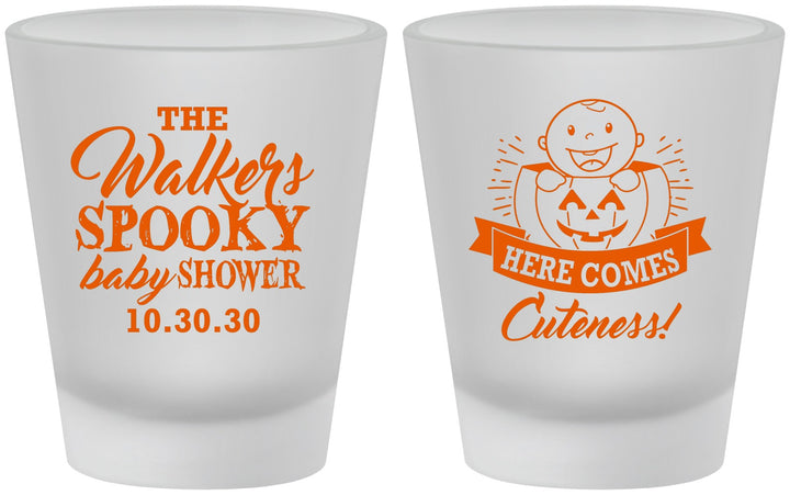 Custom Baby Shower Frosted Shot Glasses - Cuteness Halloween | 90089