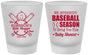 Custom Baby Shower Frosted Shot Glasses - Baseball | 90090