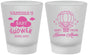 Custom Baby Shower Frosted Shot Glasses - Hot Air Balloon | 90097