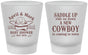 Custom Baby Shower Frosted Shot Glasses - New Cowboy | 90104