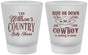 Custom Baby Shower Frosted Shot Glasses - Cowboy Coming To Town | 90105