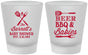 Custom Baby Shower Frosted Shot Glasses - Beers Bbq Babies | 90113