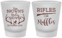 Custom Baby Shower Frosted Shot Glasses - Rifles Or Ruffles | 90122