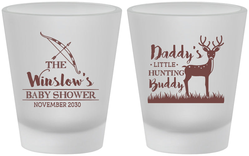 Custom Baby Shower Frosted Shot Glasses - Hunting Buddy | 90127