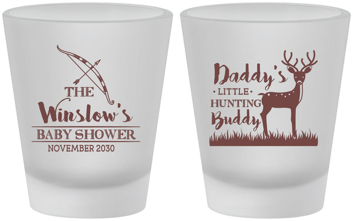 Custom Baby Shower Frosted Shot Glasses - Hunting Buddy | 90127