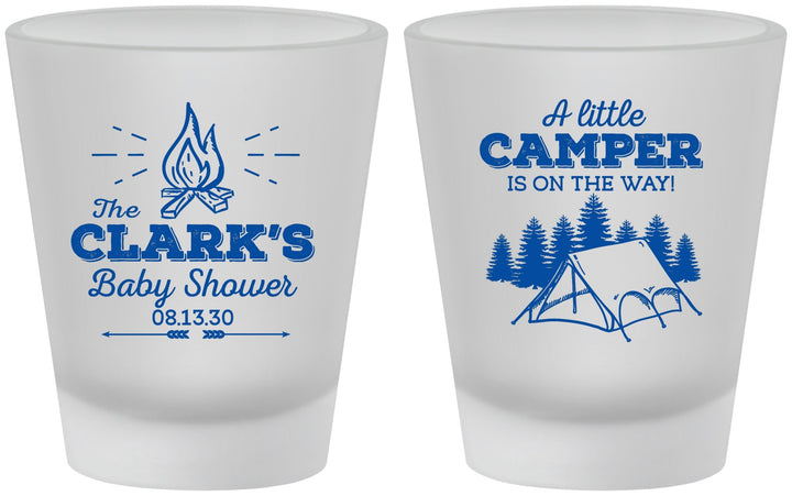 Custom Baby Shower Frosted Shot Glasses - Little Camper | 90129