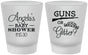 Custom Baby Shower Frosted Shot Glasses - Guns Or Glitter | 90130