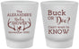 Custom Baby Shower Frosted Shot Glasses - Gender Reveal Buck Or Doe | 90131