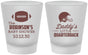 Custom Baby Shower Frosted Shot Glasses - Football Little Quarterback | 90138