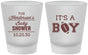 Custom Baby Shower Frosted Shot Glasses - Football | 90142