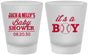 Custom Baby Shower Frosted Shot Glasses - Baseball Its A Boy | 90143