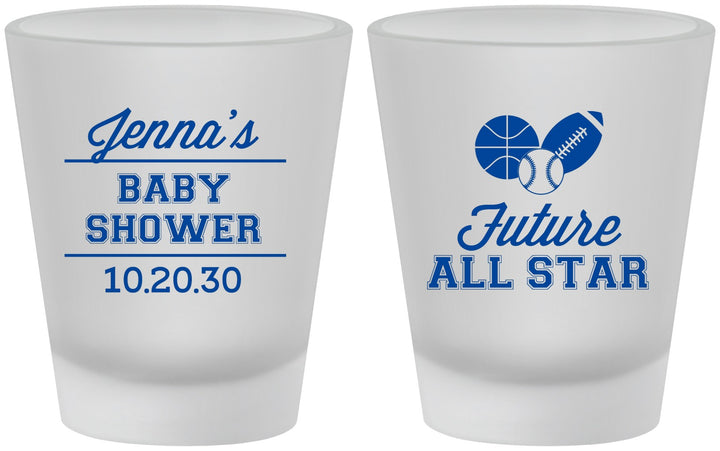 Custom Baby Shower Frosted Shot Glasses - Future All Star | 90146