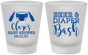 Custom Baby Shower Frosted Shot Glasses - Beer Diapers Bash | 90151