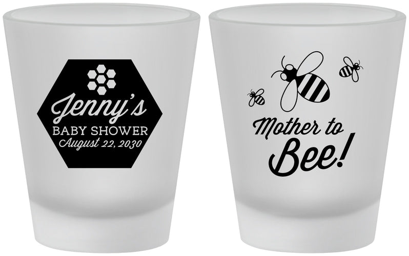 Custom Baby Shower Frosted Shot Glasses - Mother To Bee | 90153