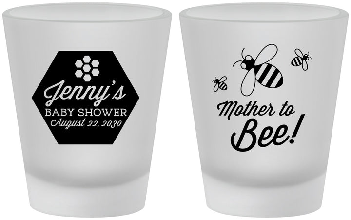 Custom Baby Shower Frosted Shot Glasses - Mother To Bee | 90153