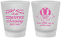 Custom Baby Shower Frosted Shot Glasses - Hot Air Balloon | 90162