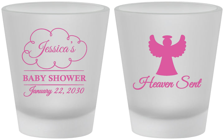 Custom Baby Shower Frosted Shot Glasses - Heaven Sent | 90166