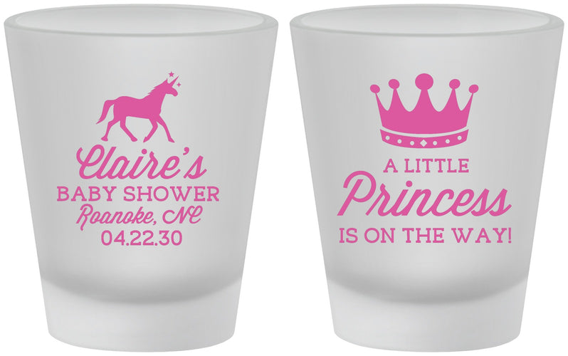 Custom Baby Shower Frosted Shot Glasses - Little Princess | 90174
