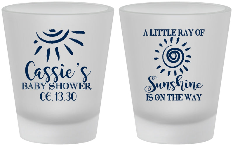 Custom Baby Shower Frosted Shot Glasses - Sunshine | 90179