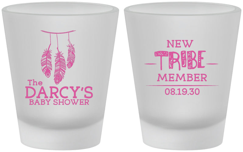 Custom Baby Shower Frosted Shot Glasses - Tribe Member | 90183