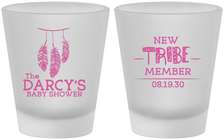 Custom Baby Shower Frosted Shot Glasses - Tribe Member | 90183