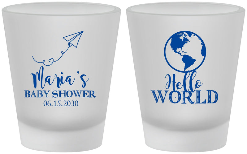 Custom Baby Shower Frosted Shot Glasses - Hello World | 90185