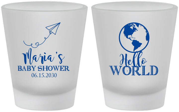 Custom Baby Shower Frosted Shot Glasses - Hello World | 90185