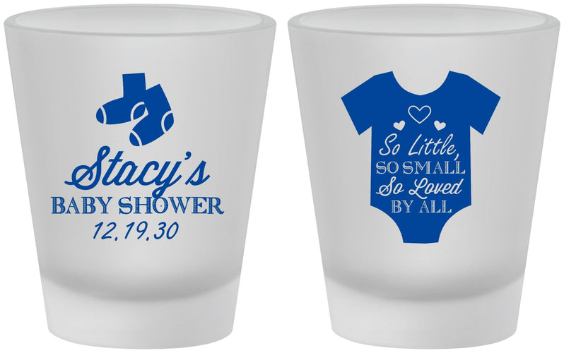 Custom Baby Shower Frosted Shot Glasses - Loved By All | 90188