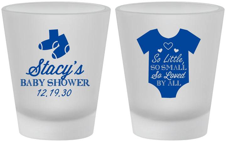 Custom Baby Shower Frosted Shot Glasses - Loved By All | 90188