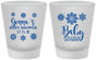 Custom Baby Shower Frosted Shot Glasses - Christmas Snowflakes | 90192