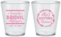 Custom Bridal Shower Plastic Shot Glasses - She's Getting Married | 100003