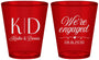 Custom Engagement Plastic Shot Glasses - We Are Engaged | 10001