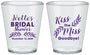 Custom Bridal Shower Plastic Shot Glasses - Kiss The Miss Goodbye | 100010
