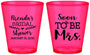 Custom Bridal Shower Plastic Shot Glasses - Soon To Be Mrs | 100013