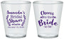 Custom Bridal Shower Plastic Shot Glasses - Cheers To The Bride | 100014