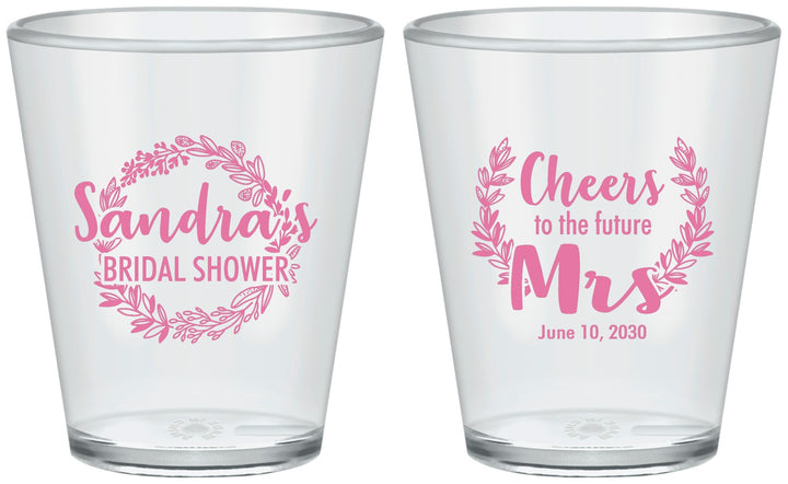 Custom Bridal Shower Plastic Shot Glasses - Future Mrs | 100015