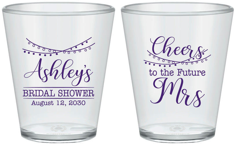 Custom Bridal Shower Plastic Shot Glasses - Future Mrs | 100018