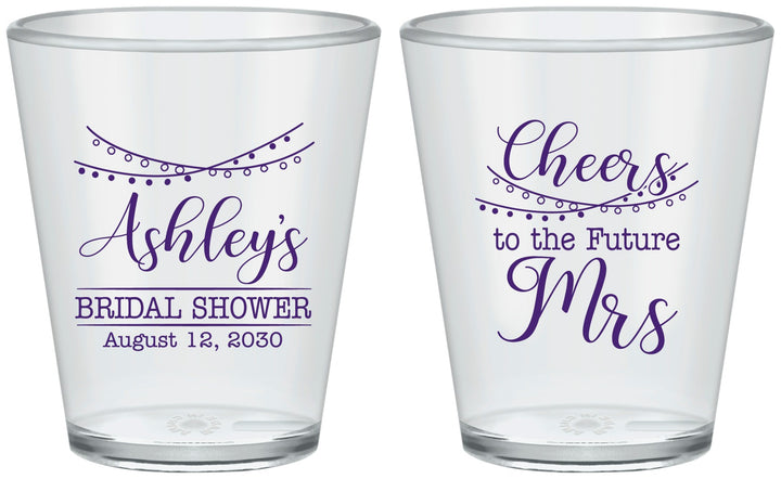 Custom Bridal Shower Plastic Shot Glasses - Future Mrs | 100018