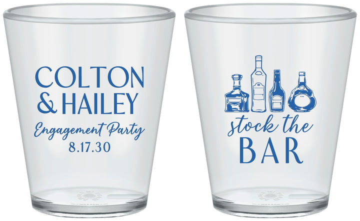Custom Engagement Plastic Shot Glasses - Stock The Bar | 10005