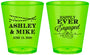 Custom Engagement Plastic Shot Glasses - Happily Ever Engaged | 10006