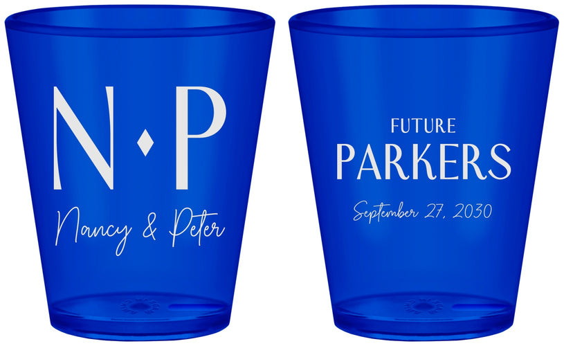 Custom Engagement Plastic Shot Glasses - Future | 10010