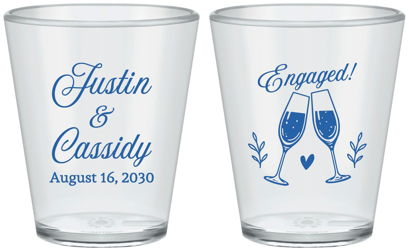 Custom Engagement Plastic Shot Glasses - Engaged | 10013