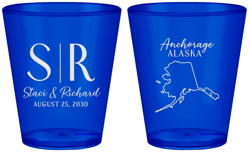 Custom Wedding Plastic Shot Glasses - Alaska | 101