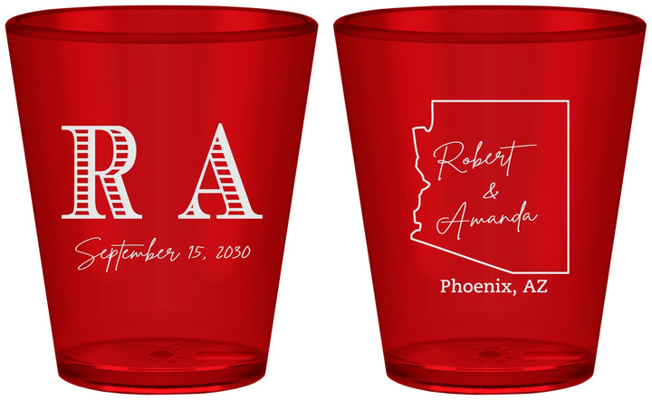 Custom Wedding Plastic Shot Glasses - Arizona | 102