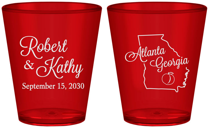 Custom Wedding Plastic Shot Glasses - Georgia | 109
