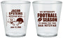 Custom Bar Mitzvah Plastic Shot Glasses - 13th Birthday Football | 110003