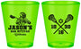 Custom Bar Mitzvah Plastic Shot Glasses - 13th Birthday Lacrosse | 110012