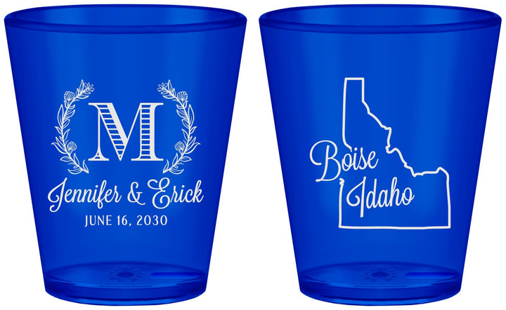 Custom Wedding Plastic Shot Glasses - Idaho | 111