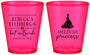 Custom Bat Mitzvah Plastic Shot Glasses - 12th Birthday Princess | 120003